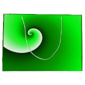 Groene witte spiraal groot cadeauzakje (Achterkant)
