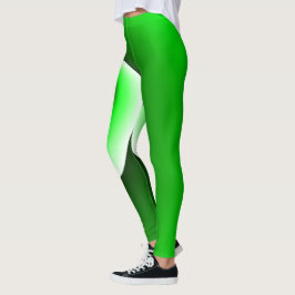 Groene witte spiraal leggings