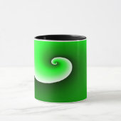 Groene witte spiraal mok (Midden)
