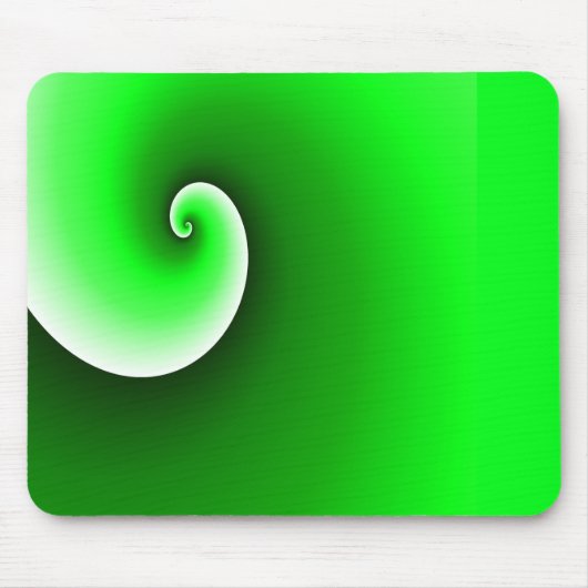 Groene witte spiraal muismat (Voorkant)