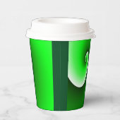 Groene witte spiraal papieren bekers (Rechts)