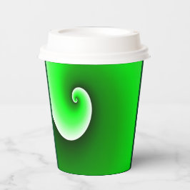 Groene witte spiraal papieren bekers