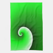 Groene witte spiraal theedoek (Verticaal)
