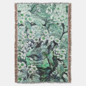 GROENE WITTE SPRINGSTROMEN DEKEN (Voorkant Verticaal)