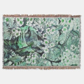 GROENE WITTE SPRINGSTROMEN DEKEN (Voorkant)