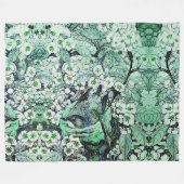 GROENE WITTE SPRINGSTROMEN FLEECE DEKEN (Voorkant (Horizontaal))