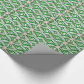 Groene witte ster tekening, kunst voor kinderen :) cadeaupapier (Hoek)