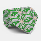 Groene witte ster tekening, kunst voor kinderen :) stropdas (Opgerold)