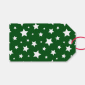 Groene witte sterren cadeau Label Cadeaulabel (Voorkant (Horizontaal))