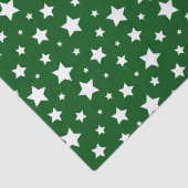 Groene witte sterren kerst tissuepapier (Detail)