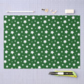 Groene witte sterren kerst tissuepapier (Craft)