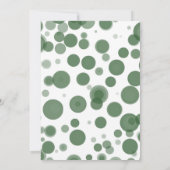 Groene Witte Stippen Bubbel Surprise Feestje Kaart (Achterkant)