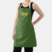Groene Witte Stippen Chef Schort (Insitu)