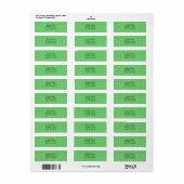 Groene & Witte Stippen Etiket (Full Sheet)