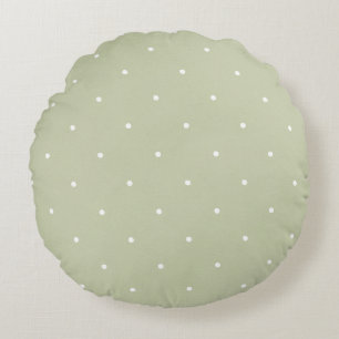 Groene Witte Stippen Kerst of Elke Gelegenheid Rond Kussen