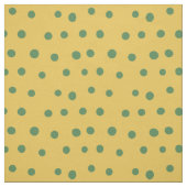Groene witte Stippen op geel Stof (Swatch)
