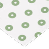 Groene Witte Stippen Tafelkleed (Gekanteld)