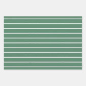 Groene witte streep kronkelende lijnen Kerstmis Inpakpapier Vel (Voorkant 3)