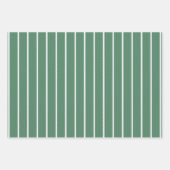 Groene witte streep kronkelende lijnen Kerstmis Inpakpapier Vel (Voorkant 2)