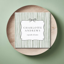 Groene Witte Streep Vintage Strik 