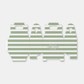 Groene witte strepe patroonbruiloft voor voetballe bedankdoosjes (Uitgevouwen)