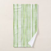 Groene Witte Strepen Bad Handdoek (Handdoek)