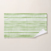 Groene Witte Strepen Bad Handdoek (Handdoek)