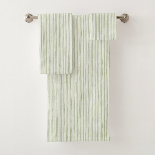 Groene Witte Strepen Bad Handdoek (Insitu)