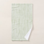Groene Witte Strepen Bad Handdoek (Handdoek)