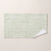 Groene Witte Strepen Bad Handdoek (Handdoek)