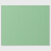 Groene & Witte Strepen Cadeaupapier (Vlak)