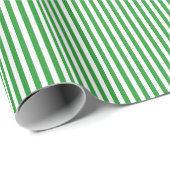 Groene & Witte Strepen Cadeaupapier (Rol Hoek)