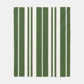 Groene witte strepen fleece deken (Voorkant)