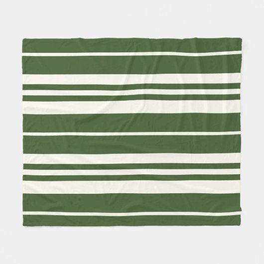 Groene witte strepen fleece deken (Voorkant (Horizontaal))