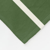Groene witte strepen fleece deken (Hoek)