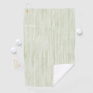 Groene Witte Strepen Golfhanddoek
