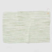 Groene Witte Strepen Golfhanddoek (Horizontaal)