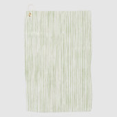 Groene Witte Strepen Golfhanddoek (Voorkant)