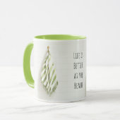 Groene Witte Strepen Handdoeken Strand Mok (Voorkant links)