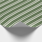 Groene witte strepen Kustkust Cadeaupapier (Hoek)