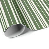 Groene witte strepen Kustkust Cadeaupapier (Rol Hoek)