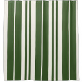 Groene witte strepen Kustkust Douchegordijn (Voorkant)