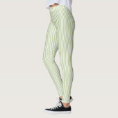 Groene Witte Strepen Leggings (Links)
