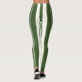 Groene witte strepen leggings (Achterkant)