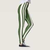 Groene witte strepen leggings (Rechts)