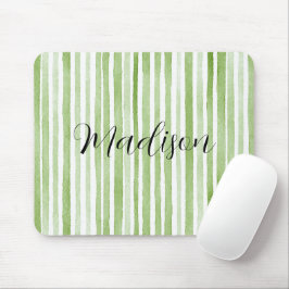 Groene Witte Strepen Muismat
