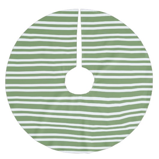 Groene Witte Strepen Patroon Kerstboom Rok (Voorkant)