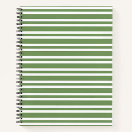 Groene Witte Strepen Patroon Notitieboek