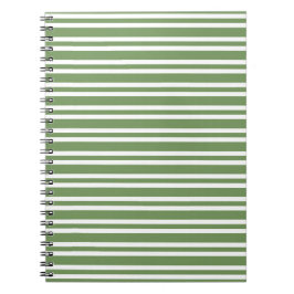 Groene Witte Strepen Patroon Notitieboek
