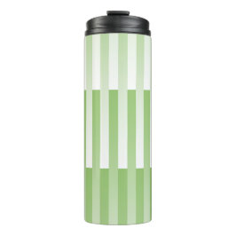 Groene Witte Strepen Patroon Thermosbeker